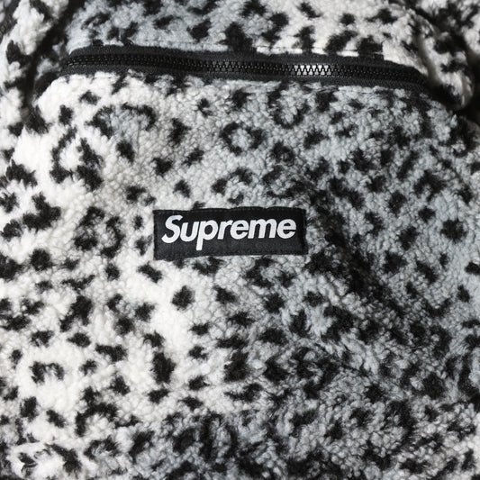 17FW SUPREME LEOPARD FLEECE BACKPACK